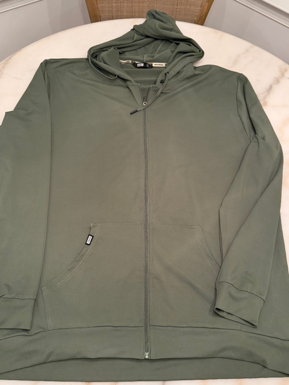 Barbell Apparel / 3XL / O.D. Green Polyester zip-Up Sweatshirt